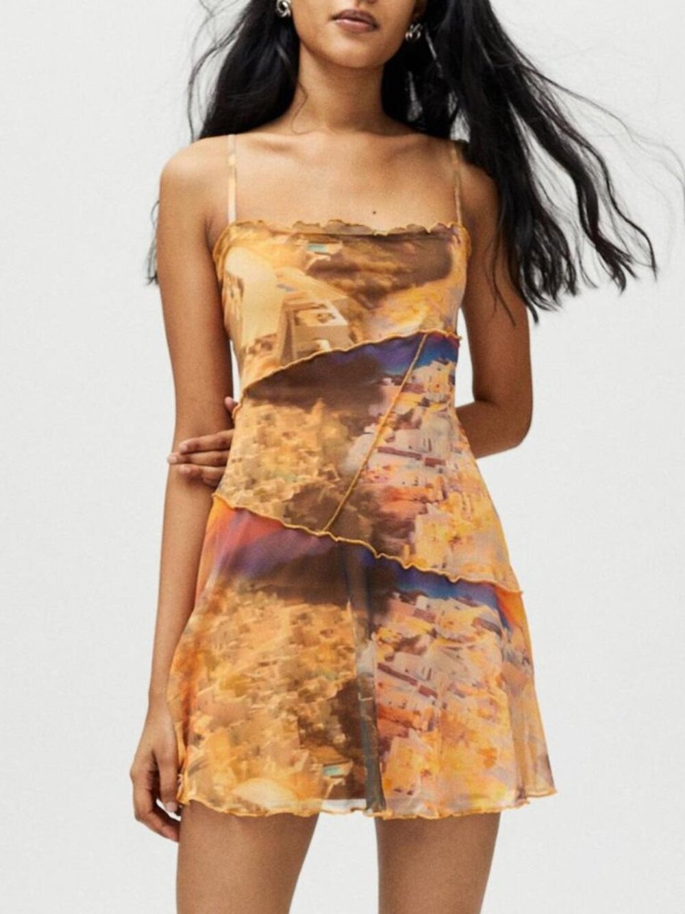 Urban Outfitters Moxie Mesh Mini Slip Dress